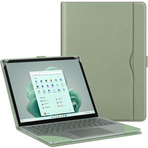 Fintie Sleeve Case for 13.8 Inch Microsoft Surface Laptop 7 (Model: 2036), 13.5 Inch Surface Laptop 6/5/4/3/2 (Model: 1951/1868/1958/1950/1867/1769) - Folio Book Cover with Large Pocket, Sage