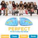 Footlogics Fun Kids Orthotic Shoe Insoles with Arch Support for Children’s Heel Pain (Sever’s Disease), Growing Pains, Flat Feet - Children’s, Pair (Toddler 8-10, 3/4 Length - Blue)