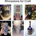 1500pcs Blue Flatback Rhinestones 3 Sizes Glass Yellow Crystal Diamonds for Nail Art Eye Jewels Crafts Clothes Shoes Make up Round with Tweezers and Picking Pen for Women Girls Manicure