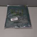 KOUFALL Short Green Christmas Curtains for Kitchen Bathroom Window,Sheer Linen Decorative Curtains for Bedroom (36"W x 45"L (Pack of 2))