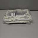 2 x Women's See Through Messenger Bag Clear Stadium Work Crossbody Shoulder Purse (Beige White)