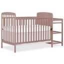 Dream On Me Anna 3-in-1 Convertible Full-Size Baby Crib & Changer with Storage in Brown Sugar, GreenGuard Gold & BSA, Pinewood, Converts to Day & Toddler Bed, 3 Mattress Heights, 1″ Changing Pad