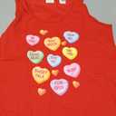 Valentine's Day Heart Candy Design for Men Woman & Kids Tank Top, Red, Size M