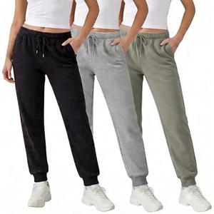Common Stitch 3 Pack Fleece Joggers for Women — Deep Pockets, Slim Fit, Elastic Drawstring Waist S