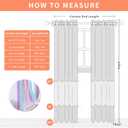 XiDi Curtains for Bedroom Decor, Kids Room Curtains for Girls Rainbow Colour, Pink Purple/34/102