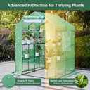 56x55x74 Inch Greenhouse for Outdoors,3 Tier 8 Shelves Green