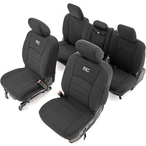 Rough Country Neoprene Front Seat Covers for Ram 1500 (2009-2018) & 2500 (2010-2018) - Waterproof & UV Resistant, Foam Padded