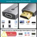 Reborn USB C Female to HDMI Male Adapter | 4K Uni-Directional USB Type C Source to HDMI 2.0 Display Converter Thunderbolt 3/4 to HDMI for MacBook Pro/Air, Galaxy S9 to S23, Surface - 1Pack