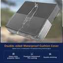 Favoyard Outdoor Seat Cushion Set 22 x 22 Inch Waterproof & Fade Resistant Patio Furniture Cushions with Removable Cover Deep Seat & Back Cushion with Tie Straps for Chair Sofa Couch