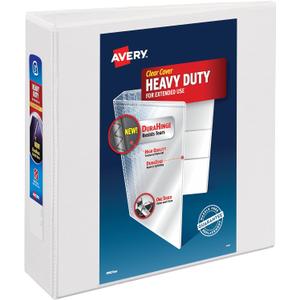 Avery Heavy-Duty View 3 Ring Binder, 3" One Touch Slant Rings, White, Perfect Trading Card Binder (79793)