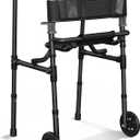 Walkers for Seniors, 2 Wheel Rollator Walker with Seat, 5" Wheels, Foldable Walker with 6" Ultra Backrest & Storage Bag, Height Adjustable, Lightweight Rolling Walker,Only 8LBS