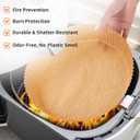 250 Pcs 7.9 Inch Round Air Fryer Liners Disposable for Home Bakers - Thickened Silicone Oil Paper - Withstands up to 450F Heat - for Air Fryer 5 to 8 Qt