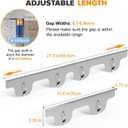 Stove Gap Covers, 2 Pack Stainless Steel Stove Gap Filler, Heat Resistant Oven Gap Filler Adjustable Length 13.8" to 27.5", Range Trim Kit Non-Slip Stove Guard Between Stove Top & Counter - Silver