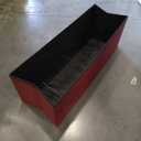 B FSOBEIIALEO Luxury Velvet Fabric Storage Ottoman Bench, Extra Large 140L Toy Chest Storage Boxes Footrest Bench for Bedroom, 43 Inches Red (43.3x15.7x15.7 inches)