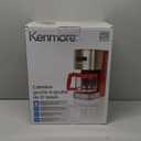 Kenmore Drip Coffee Maker - 12 Cup Programmable Cafe Machine With Glass Pot, Regular & Bold Brew, Auto Shut Off Large Water Reservoir, Reusable Filter, Kitchen Appliances, Red