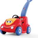 Step2 Push Around Buggy Kids Push Car, Ride On Car with Seat Belt and Horn, Toddlers Ages 18 Months - 3 Years Old, Max Weight 50 lbs., Easy Storage, Ideal Stroller Substitute, Red