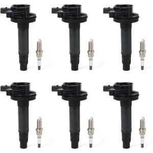 UF553 Ignition Coil Pack Iridium Spark Plugs Set of 6 Fits for 3.7 3.5 V6 Ford Edge Flex Taurus Lincoln MKS MKT MKZ MKX Mercury Sable 2008-2016 Replaces# UF595 5019