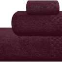 MyOwn Ultra Soft 3 Pack Cotton Towel Set, Contains a Bath Towels 28x55 inch, a Hand Towels 16x24 inch & a Wash Coths 12x12 inch, Ideal Everyday use, Compact & Lightweight - Burgundy