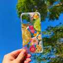 DAIZAG Magnetic Case for iPhone 13 Pro Max,Dried Fruit Flower Green Design On Clear Base Compatible with MagSafe,Drop Protection Shockproof Case for iPhone 13 Pro Max White