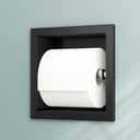 Neodrain Recessed Toilet Paper Holder, Matte Black Toilet Paper Holder Built-in, Stainless Steel Recessed Tissue Paper Roll Holder, in Wall (6X6In)