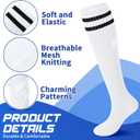 Syhood Soccer Shin Guards and Socks for Toddler Kids Youth, Lightweight Soccer Shin Pads Protective Soccer Gear for 3-5, 5-10, 10-15 Years Old Children Teen Boys Girls Soccer Game (White, S Size)