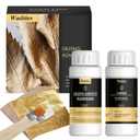 Gold Leaf Gilding Adhesive Set, 100ml Water Based Glue and 100ml Varnish, Gold Leaf Sheets 100 pcs, 2 Brushes, for Craft, Painting and Arts