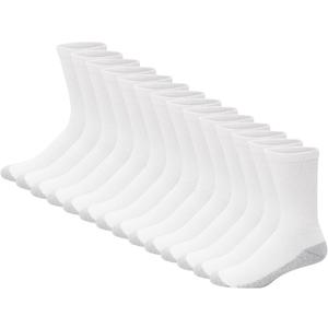 Hanes Men's Crew Socks, 14 Pairs, Double Tough Ankle Socks for Men, Moisture-Wicking, Shoe Sizes 12-14
