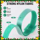 200 Pcs Christmas Garland Ties 12'',10'',8'',4' Nylon Garland Ties Reusable Garland Holders for Railing Adjustable Holiday Garland Ties Hook and Loop for Christmas Tree Wreath Stairways Railing(Green)