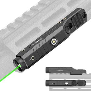 DEFENTAC 1600 Lumens Green Laser Light Combo Compatible with M-Lok/Picatinny for Rifle, Weapon Light with with Momentary Strobe, Rechargeable
