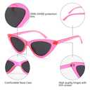 livho Retro Vintage Narrow Cat Eye Sunglasses for Women Clout Goggles Plastic Frame
