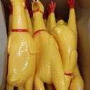 Honoson 32 Pcs 12'' Rubber Chicken Dog Toy Squeeze Screaming Chicken Toy Novelty Squeaky Squawking Loud Noise Makers for Adults Dogs Pets Reduce Separation Stress Anxiety (Yellow)