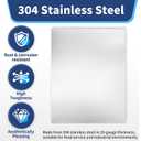 48 x 24 Inch 304 Stainless Steel Sheet, 2 Pcs 20GA Flat Sheet Metal Panel