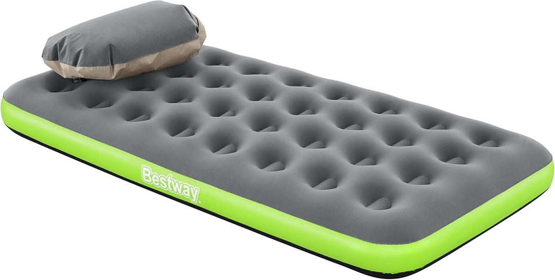 Bestway Roll & Relax Camping Air Mattress Twin 8.75" with Bag Pump