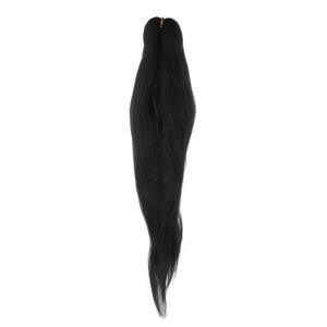 PartyKindom Pre Stretched Braiding Hair Extensions Synthetic Crochet Hair for Women for Theme Parties Cosplay and Festivals Easy to Use (Black)