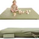 Stylish Padded Baby Play Mat for Your Boy or Girl - Extra Thick & Super Soft Vegan Leather Floor Mat Creates A Safe Play Area for Little Ones - A Beautiful Playmat That Fits Nicely Into Any Playroom