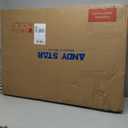 ANDY STAR Brushed Nickel Mirror 24x36 Inch, Scalloped Bathroom Mirror, Silver Vanity Mirror in Anti-Rust Stainless Steel Metal Thin Frame Deep 1, Wall-Mounted Mirror (Horizontal/Vertical)