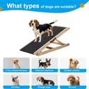 Dog Ramp for Bed and Couch, 5 Height Adjustable Solid Wood Pet Ramp for Small, Medium & Large Dogs, Collapsible Anti-Slip Dog Ramp for Sofa, Couch & Beds