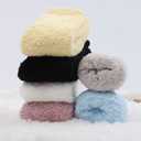 6 Pairs Womens Fuzzy Socks, Microfiber Plush Warm House Slipper Socks for Indoor Home,Cozy Sleeping Socks, Winter Gift Idea
