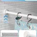 White Shower Curtain Rod 34-66 Inches(2.8-5.5ft) Adjustable Shower Rod No Drilling Non-slip Never Rust Shower Tension Rod for Bathroom Bedroom Windows Outdoor Garden