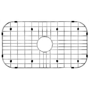 26" x 14" Kitchen Sink Grid and Sink Protectors, Stainless Steel Sink Grids for Bottom of Kitchen Sink Centered Drain with Corner Radius, Stainless Steel