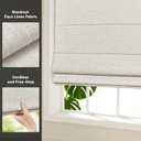 LazBlinds No Drill Cordless Roman Shades for Windows, 41" W x 60"H, Natural | Tool-Free Blackout Thermal Insulated UV Blocking Window Blinds, Lightweight Fabric Blinds for Indoor Windows