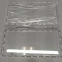 2 Pack Scalloped Acrylic Tray for Bathroom Clear Bathroom Trays for Counter Bathroom Toilet Tank Tray Organizer for Perfume, Soap, Towels, Tissue, Candle Decor Total 2PCS(Large: 11" L x 5" W, 2Pack)