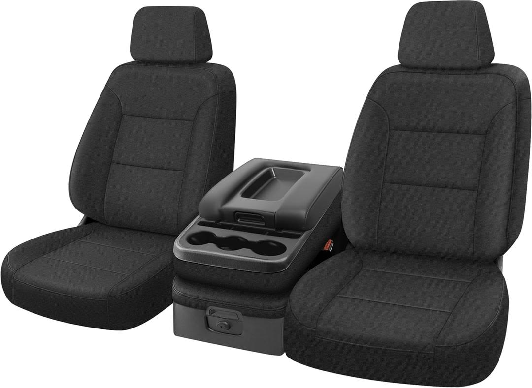 SAPUBK Front Seat Covers Sets Replace for 2014-2018 Chevy Silverado/GMC Sierra 1500, Premium Neoprene with Composite Soft Foam Lining Breathable Seat Cover Cushion