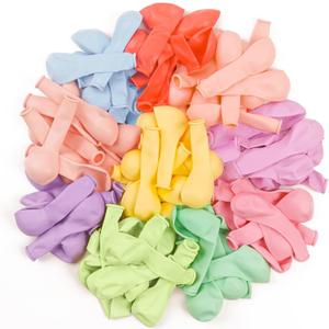 PartyWoo Pastel Balloons 100pcs 5 Inch Pastel Rainbow Latex Balloons for Baby Shower Gender Reveal Engagement Bachelorette Easter Bridal Shower Anniversary Retirement Birthday Party Decorations
