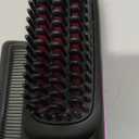 Go Brush Pro - Cordless Hair Straightener Brush Portable Comb for Travel, USB Charging, Fast Heating, with LCD Display (Black)