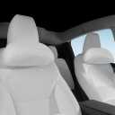 TOPABYTE Car Headrest Neck Pillow Support Cushion for Tesla Model Y/3/S/X & Cybertruck Headrest Pillow for Driving with Extra Filler Cotton Bag, Thickness Adjustable (White, 2PC)