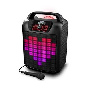 ION Audio - Party Rocker Max High-Power Portable Bluetooth Speaker with Customizable Party Theme Lights - Black