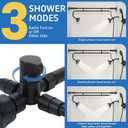 OURBAOFU Tandem Shower, Dual Shower Heads for Couples & Handheld head, Triple Shower Head System for Two People, High Pressure and Adjustable Double Shower Heads and Handheld Shower HeadBlack)
