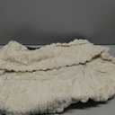 Bedsure Cute Dog Bed for Small Medium Dogs - Washable Furry Puppy Beds, Rectangle Orthopedic Corduroy Fleece Pet Beds with Removable Zipper Cover, 25x21x7inches, Cream