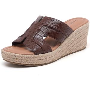 Luoika Women's Wide Width Wedge Slides Sandals, Slip on Platform Wedge Pump Heel Casual Summer Sandals.